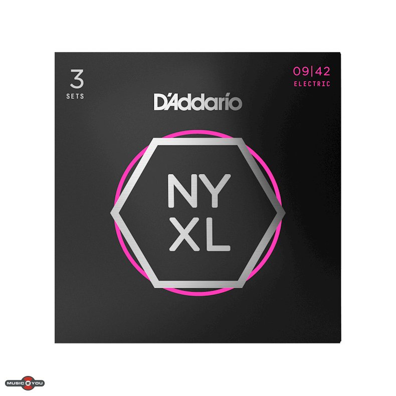 D'Addario NYXL0942-3P 3 pack El-guitar strenge 0.09 - 0.42