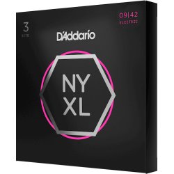D'Addario NYXL0942-3P 3 pack El-guitar strenge 0.09 - 0.42