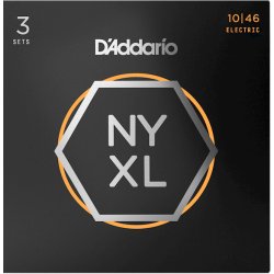 D'Addario NYXL1046-3P 3 pack El-guitar strenge 0.10 - 0.46