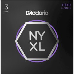 D'Addario NYXL1149-3P 3 pack El-guitar strenge 0.11 - 0.49