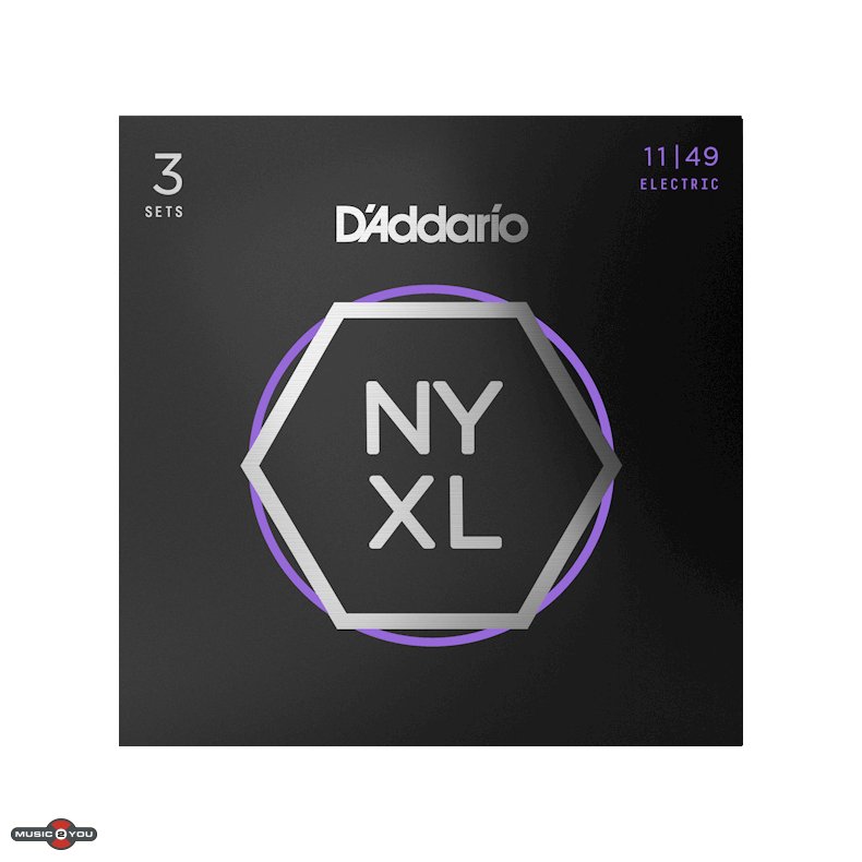 D'Addario NYXL1149-3P 3 pack El-guitar strenge 0.11 - 0.49
