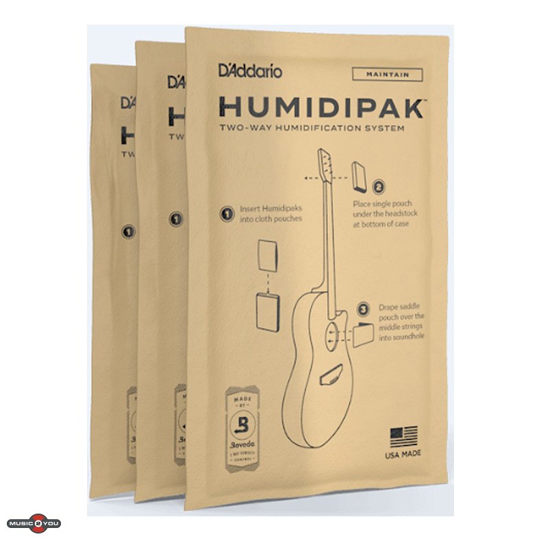 DAddario PW-HPRP-03 Humidipak Maintain refill 3-pack