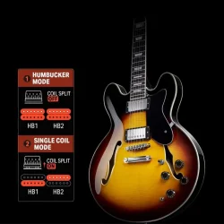 Donner DJP-1000S Elguitar med Gigbag - Sunburst