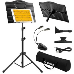 Donner DMS-1 Nodepult med dobbelt LED nodelampe og taske