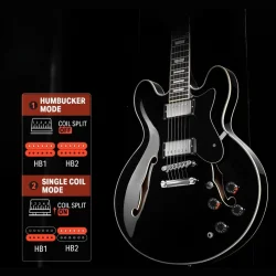 Donner DJP-1000S Elguitar med Gigbag - Sort