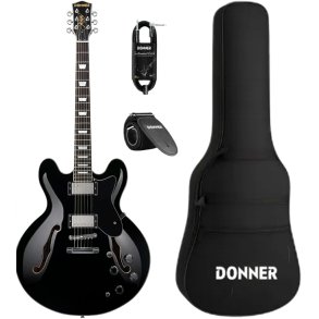 Donner DJP-1000S Elguitar med Gigbag - Sort