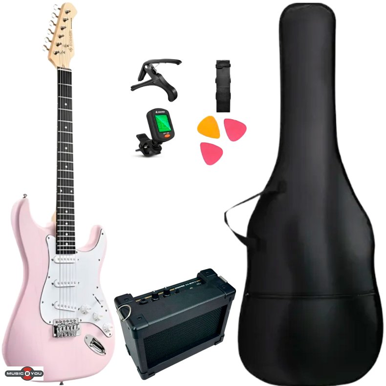 Donner DST-80 Elguitar bundle - Shell Pink
