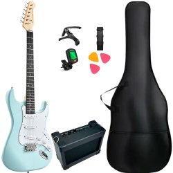 Donner DST-80 Elguitar Bundle - Surf Green
