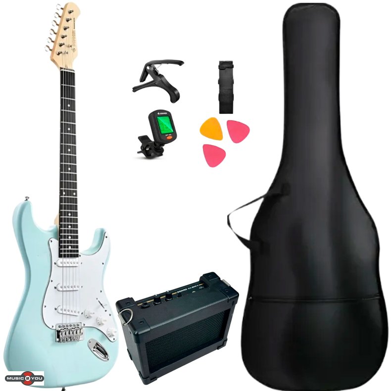 Donner DST-80 Elguitar Bundle - Surf Green