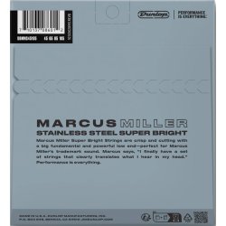 Dunlop DBMMS45105 Super Bright Basstrenge Marcus Miller 45 - 105 til 4-strenget bas
