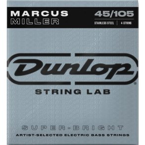 Dunlop DBMMS45105 Super Bright Basstrenge Marcus Miller 45 - 105 til 4-strenget bas