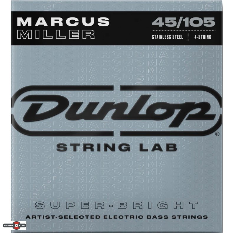 Dunlop DBMMS45105 Super Bright Basstrenge Marcus Miller 45 - 105 til 4-strenget bas