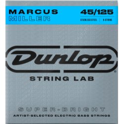 Dunlop DBMMS45125 Super Bright Basstrenge Marcus Miller 45 - 125 til 5-strenget bas