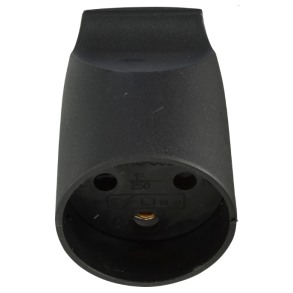 E-Line DK Mellemled rund med jord - Sort