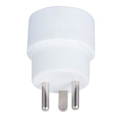 E-Line Hybrid adapter - DK med jord Han til Schuko med jord Hun - Hvid