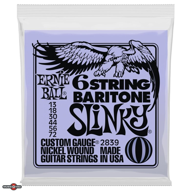 Ernie Ball 2839 Baritone Slinky El-guitar strenge 013-072
