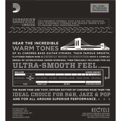 D'Addario ECB81 Flat Wound 0.45 - 100 til 4-strenget bas