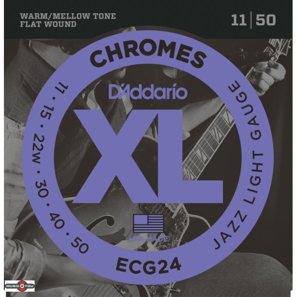 D'Addario ECG24 Flat Wound 0.11 - 0.50