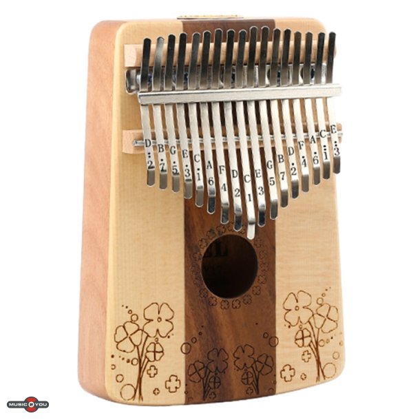 Kalimba i Solid Tr med 17 toner