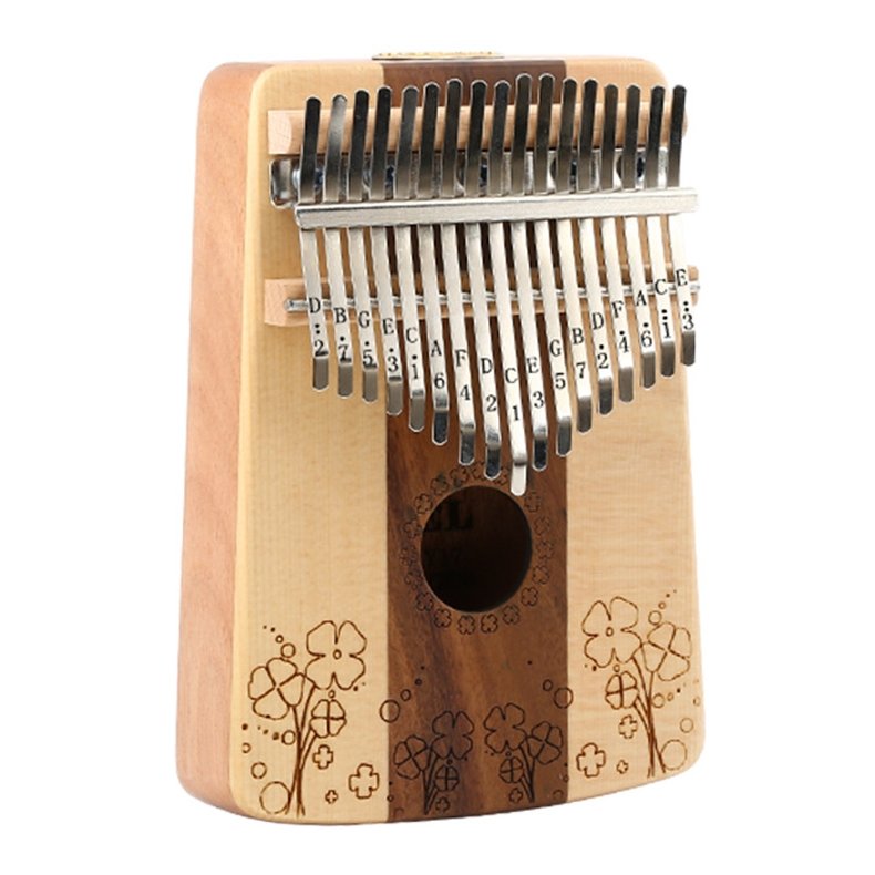 Kalimba i Solid Tr med 17 toner