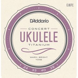 D'Addario EJ87C Concert Ukulelestrenge Titanium