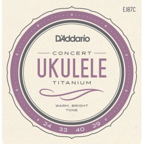 D'Addario EJ87C Concert Ukulelestrenge Titanium