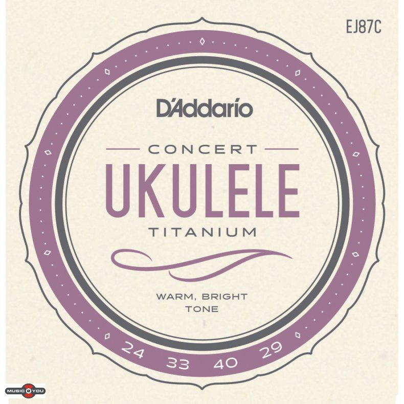 D'Addario EJ87C Concert Ukulelestrenge Titanium