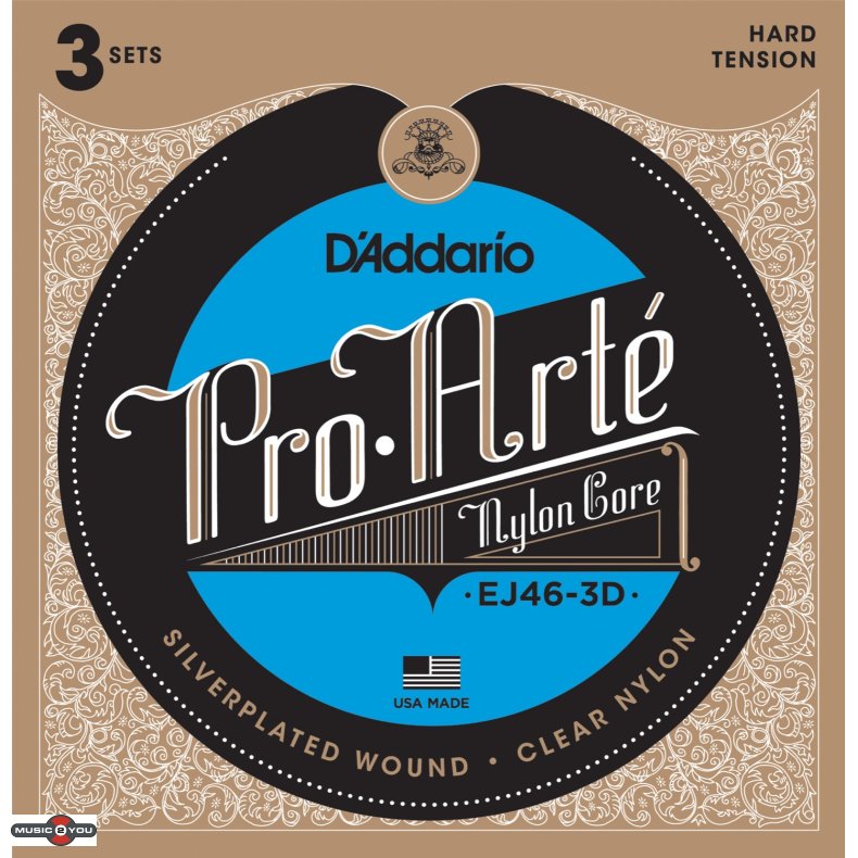D'Addario EJ46 Pro Arte - Hard Tension 3 Pack
