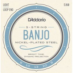 D'Addario EJ60 Nickel Light .009-.020 - Banjostrenge (5-strengs)