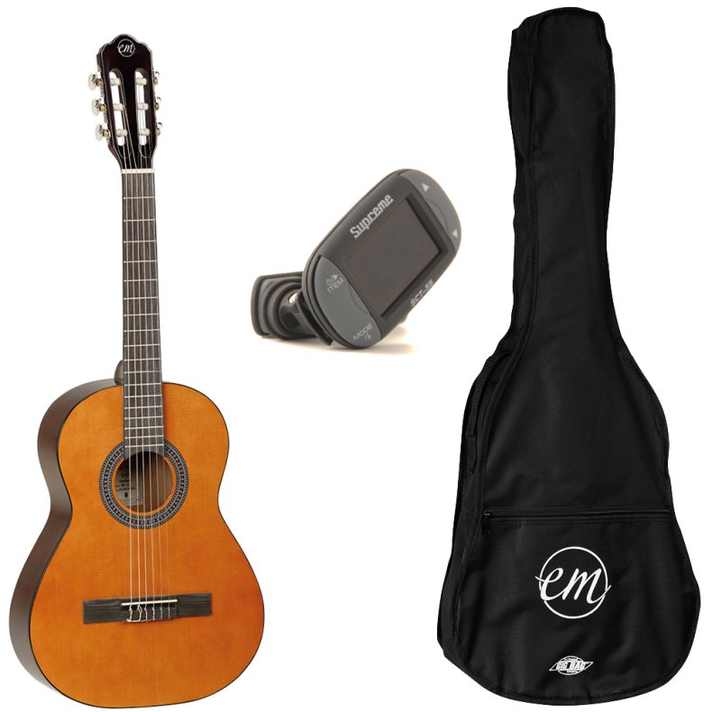 Tanglewood EMC2 3/4 Klassisk Brne Guitarpakke - Natur