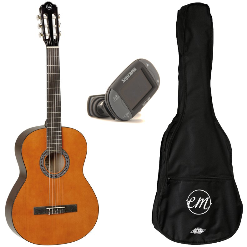 Tanglewood EMC3 4/4 Klassisk Brne Guitarpakke - Natur