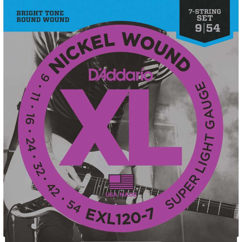 D'Addario EXL120-7 0.09 - 0.54 Til 7-Strenget