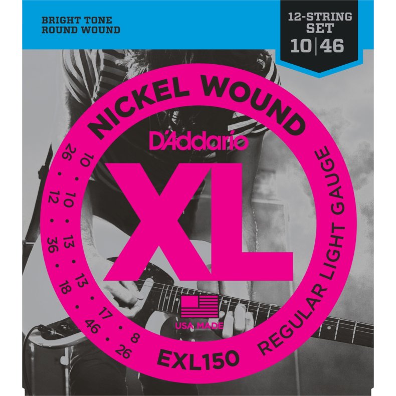 D'Addario EXL150 0.10 - 0.46 Til 12-Strenget