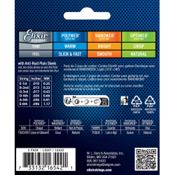 Elixir Nanoweb - El-guitar strenge 010-046 Light - 3 Pack