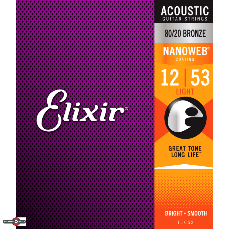 Elixir Nanoweb Bronze 80/20 - Western-strenge 012-053 Light