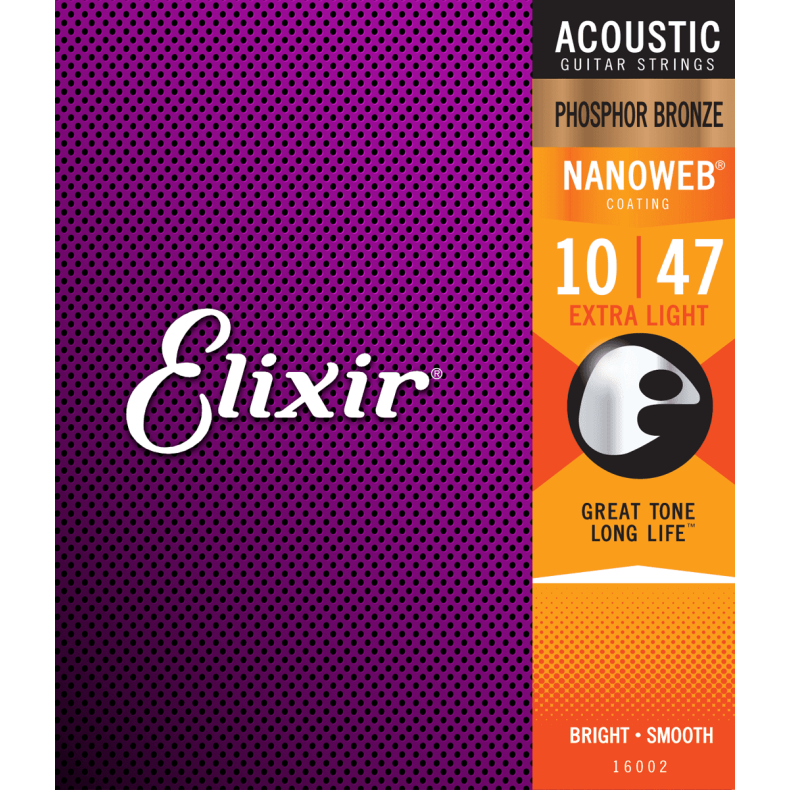 Elixir Nanoweb Phosphor Bronze - Western-strenge 010-047 Extra Light