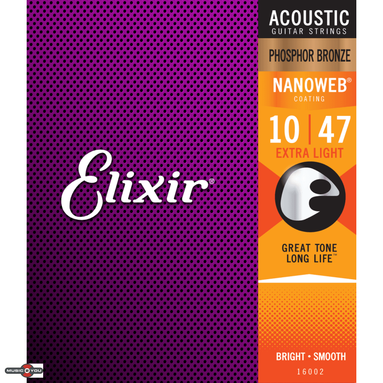 Elixir Nanoweb Phosphor Bronze - Western-strenge 010-047 Extra Light