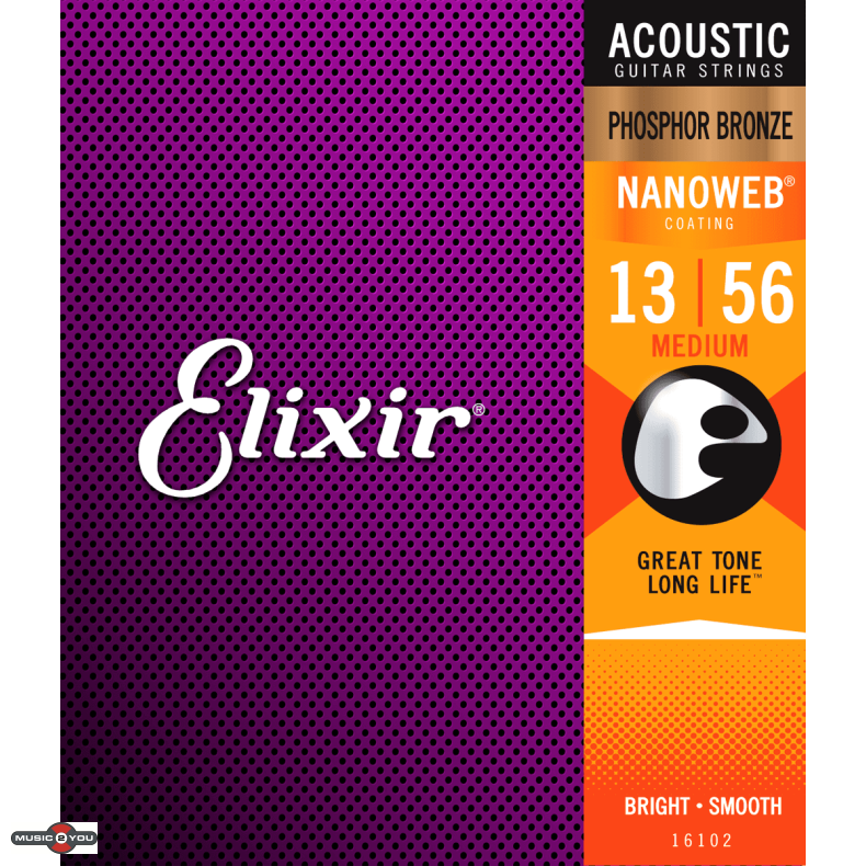 Elixir Nanoweb Phosphor Bronze - Western-strenge 013-056 Medium