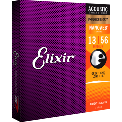 Elixir Nanoweb Phosphor Bronze - Western-strenge 013-056 Medium