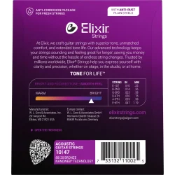 Elixir Nanoweb Bronze 80/20 - Western-strenge 010-047 Extra Light