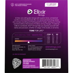 Elixir Nanoweb Phosphor Bronze - Western-strenge 011-052 Custom Light