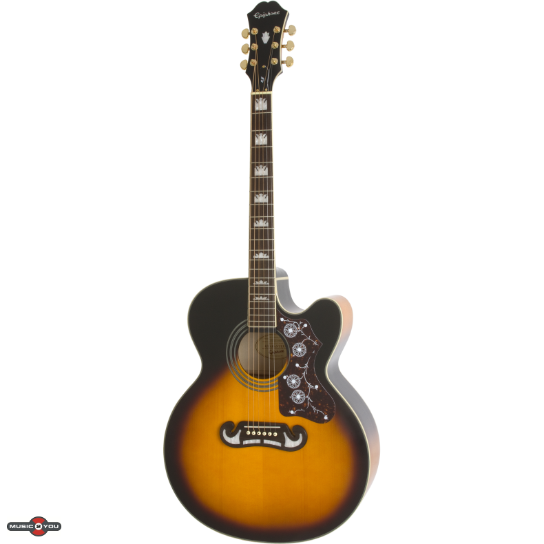 Epiphone J-200 EC Studio VS Western guitar - Vintage Sunburst