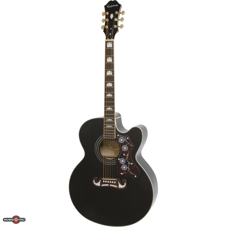 Epiphone J-200 EC Studio VS Western guitar - Sort