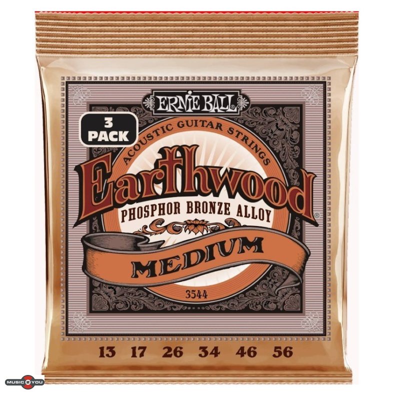 Ernie Ball 3544 - PSB Medium Western-strenge 013-056 - 3-Pack