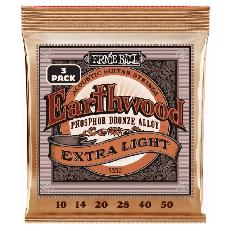 Ernie Ball 3550 - PSB Extra Light Western-strenge 010-050 - 3-Pack