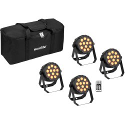 Eurolite St med 4 x LED Party Spot RGB/WW inkl. Taske