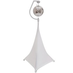 Eurolite Spejlkuglestativ med motor - 30 cm - Hvid