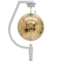 Eurolite Spejlkuglestativ med motor - 30 cm - Hvid