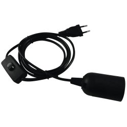 Eurolite E27 Fatning med ledning og switch - 180 cm