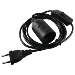 Eurolite E27 Fatning med ledning og switch - 180 cm